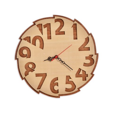 Decorative Wooden Wall Clock Mathematics Modern Design