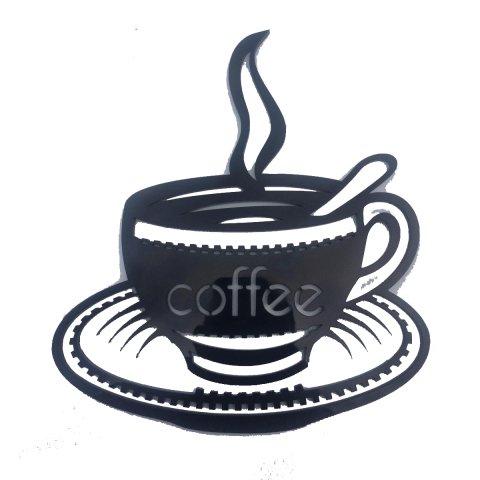 Coffee Cup Design Plexi Wall Decor