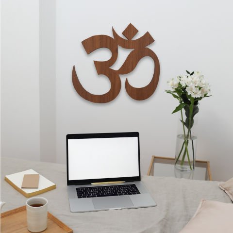 Om Symbol Wooden Yoga Design Wall Decor