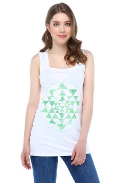 Wide Strap Printed Women's T-Shirt