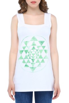 Wide Strap Printed Women's T-Shirt