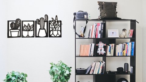 Cacti Wood Design Wall Decor