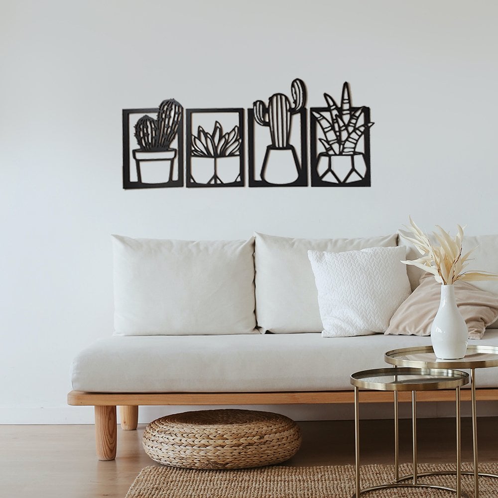 Cacti Wood Design Wall Decor