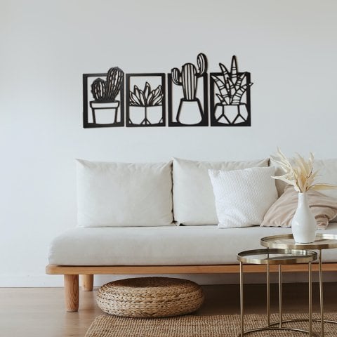 Cacti Wood Design Wall Decor