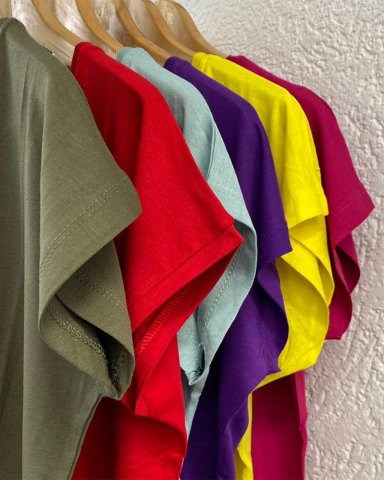 V Yaka Kadın Basic Tişört