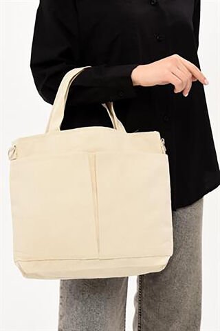 Cepli Postacı Kanvas Orta Boy Bez Çanta