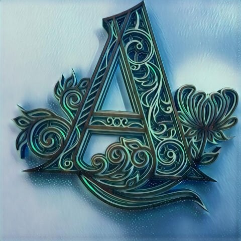 Tasarım Harfler Kaligrafi Dijital Sanat A Harfi
