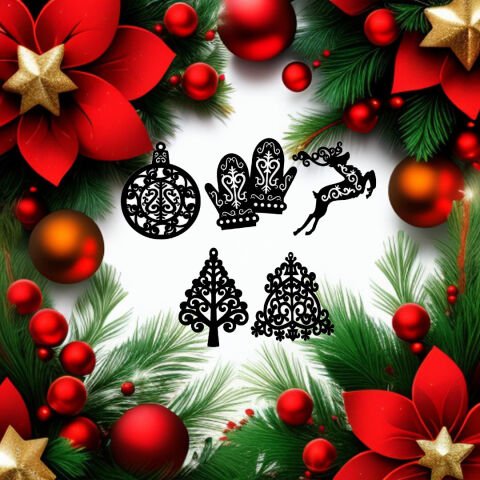 Yeni Yıl Süsü Duvar Dekoru 16 Orijinal Aksesuar