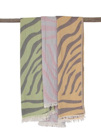 Doğal El Yapımı Peştamal Desenli Yumuşacık AÇIK GRİ